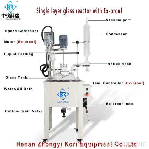 CE certificated lab Glass Reactor with factory price